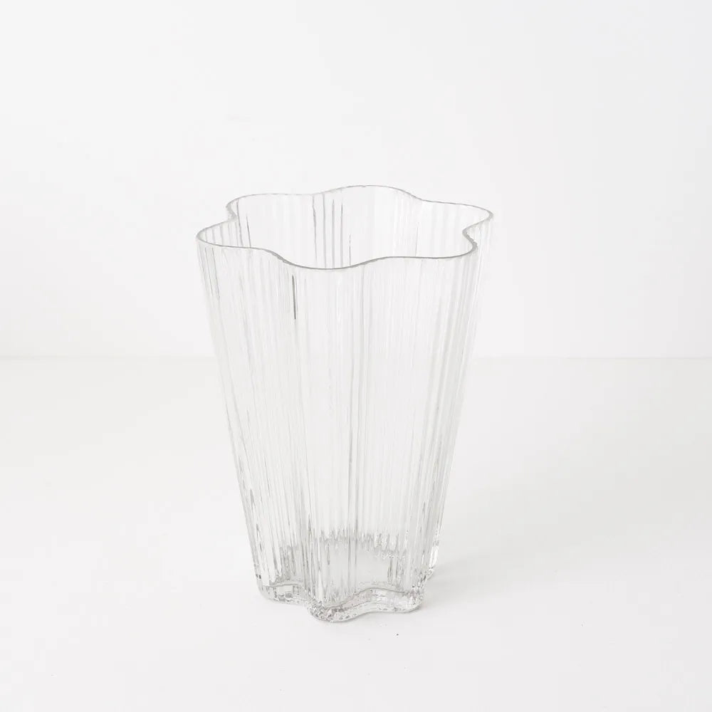 Vase Ripple Ruffle Clear