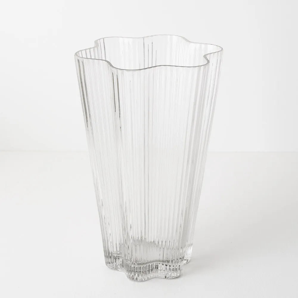 Vase Ripple Ruffle Clear