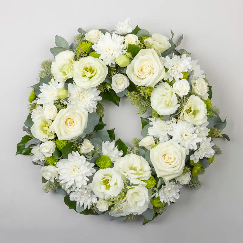 White Sympathy Wreath