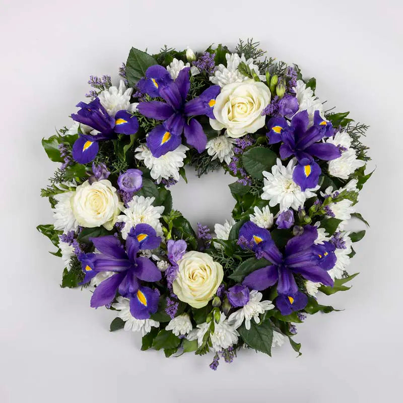 Eternal Memories - Wreath Blue and White