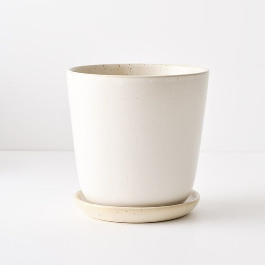 White Pot Gerti w/saucer