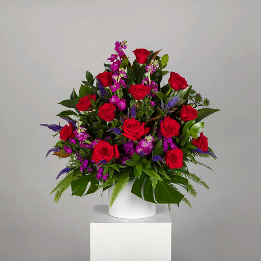 Chapel Pot Arrangement - Red