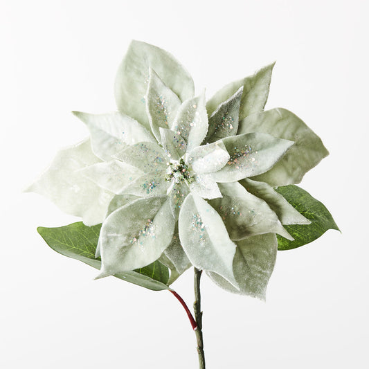 Poinsettia Sage Velvet Stem 71cml