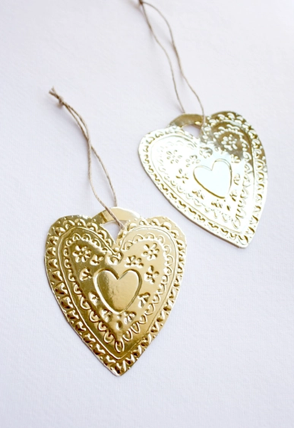 Heart Ornament Gold