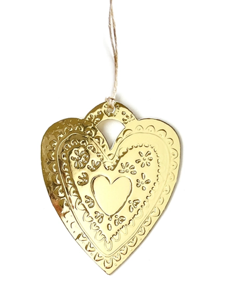 Heart Ornament Gold