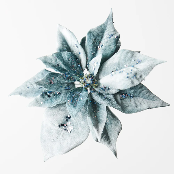 Clip Poinsettia Velvet Sky