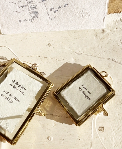 Brass & Glass Frame Small with art